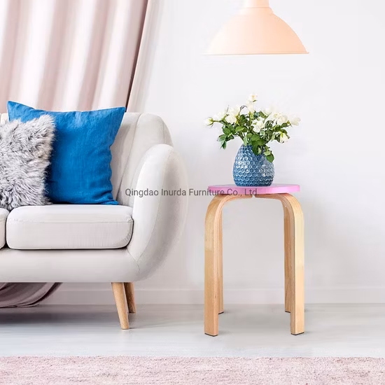 Hand Woven Decorative Stool for Living Room and Bedroom Step Stool